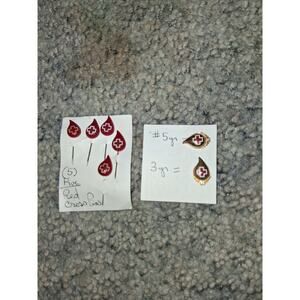 Vtg Red Cross 3/5 Gallon Blood Donation Pins Gold Plated Lapel Pins lot of 7
